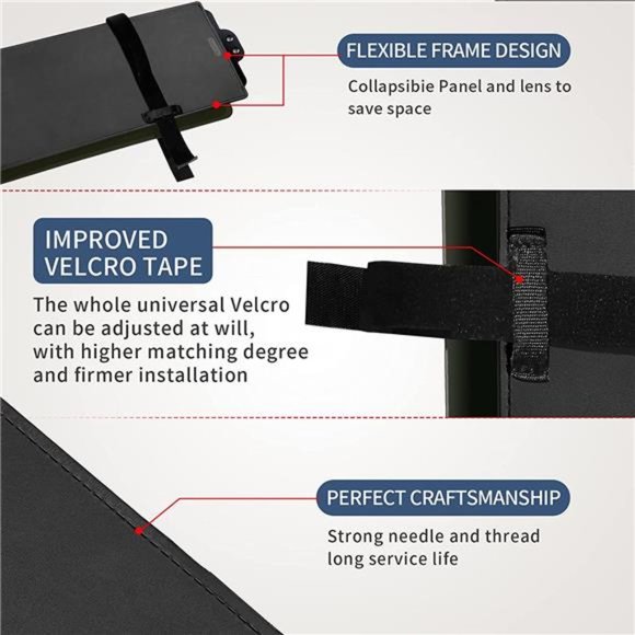 Polarized Sun Visor for Car with Zipper Slider, Upgraded UV400 Car Sun Visor - Picture 4 of 7